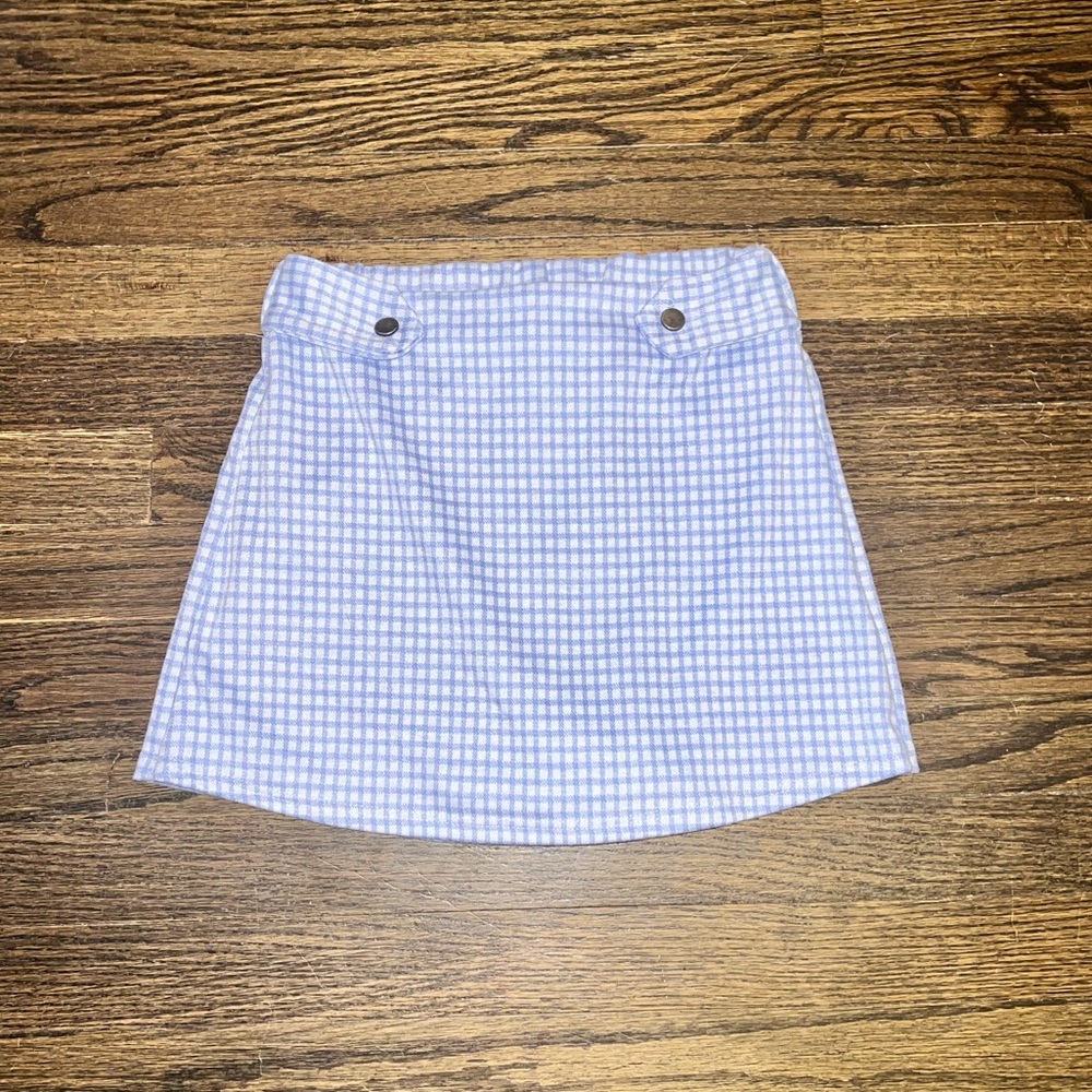 Gingham Mini Skort w/ Elastic Waist